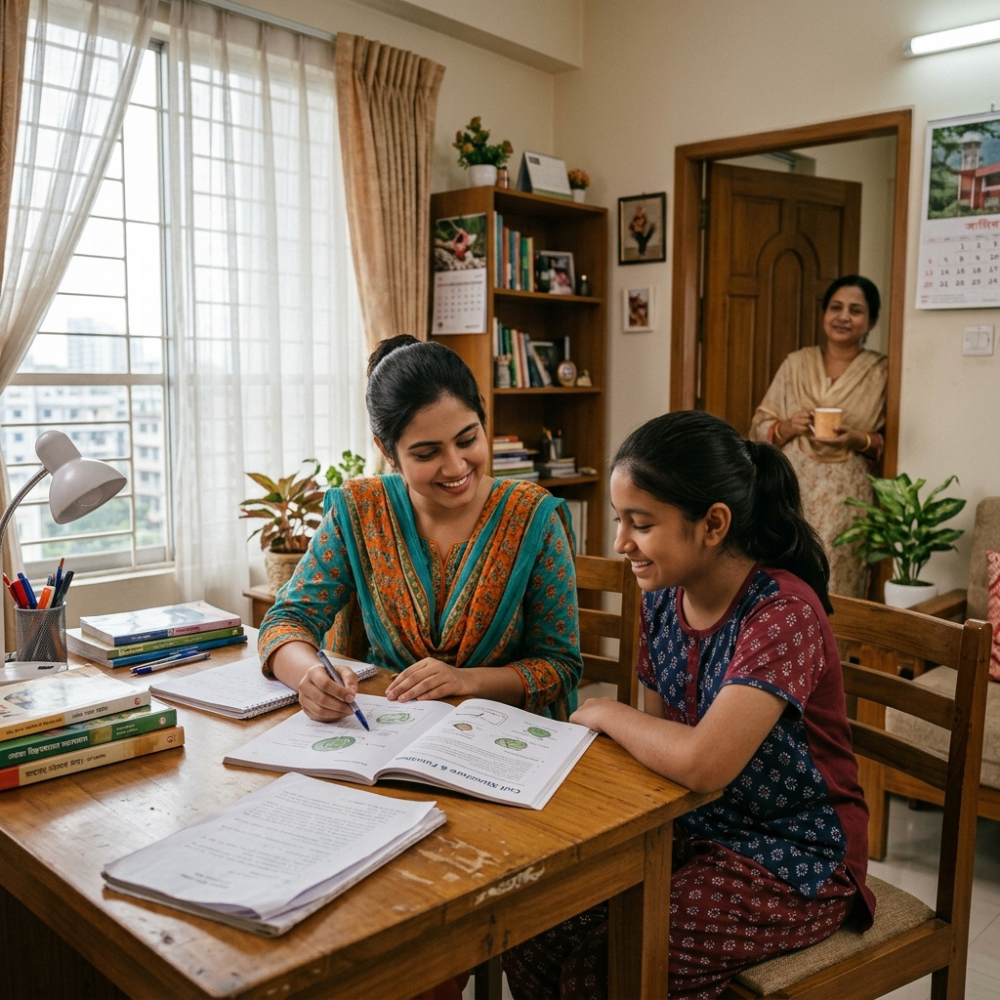 Female Tutor Teaching Student in Chittagong Bangladesh